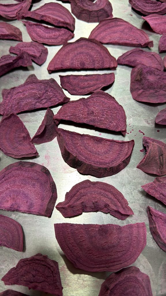 Chips de vegetales liofilizados